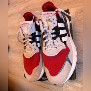 adidas Red and White Athletic Shoes